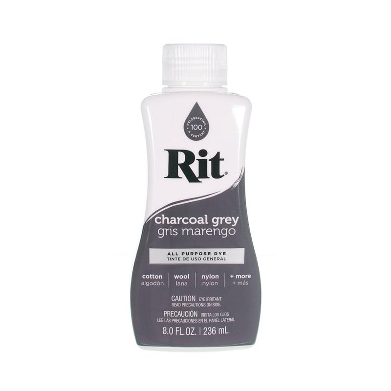 Craft County Rit Dye Liquid â€“ Wide Selection of Colors â€“ 8 Oz. (Charcoal Grey) - Image 1